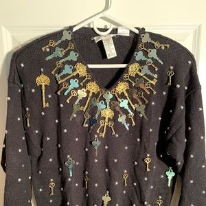 Vintage key sweater